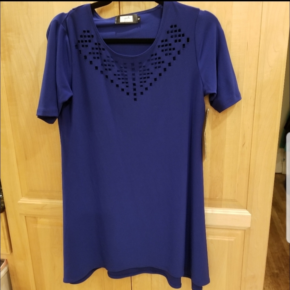 Sympli Canada Deco Tunic Top Blue NWT 8 or 14